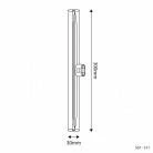 S14d LED Röhrenlampe, transparent - CRI 90, 300 mm lang, 6W 520Lm 2700K Dimmbar - S01