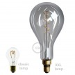 XXL LED-Glühbirne Smoky - Birne A165 Curved Spirale Filament - 5W 150Lm E27 2000K Dimmbar