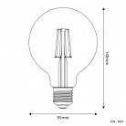 LED Glühbirne Globe G95, mattweiß 4W 470Lm E27 2700K - M04
