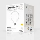 LED Glühbirne Globe G125, mattweiß 4W 470Lm E27 2700K - M05
