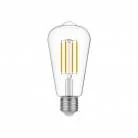 LED Glühbirne Edison ST64, transparent 7W 806Lm E27 3500K dimmbar - N02
