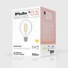 LED Glühbirne Globe G95, transparent 7W 806Lm E27 3500K dimmbar - N03