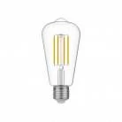 LED Glühbirne Edison ST64, transparent 7W 806Lm E27 2700K dimmbar - T02