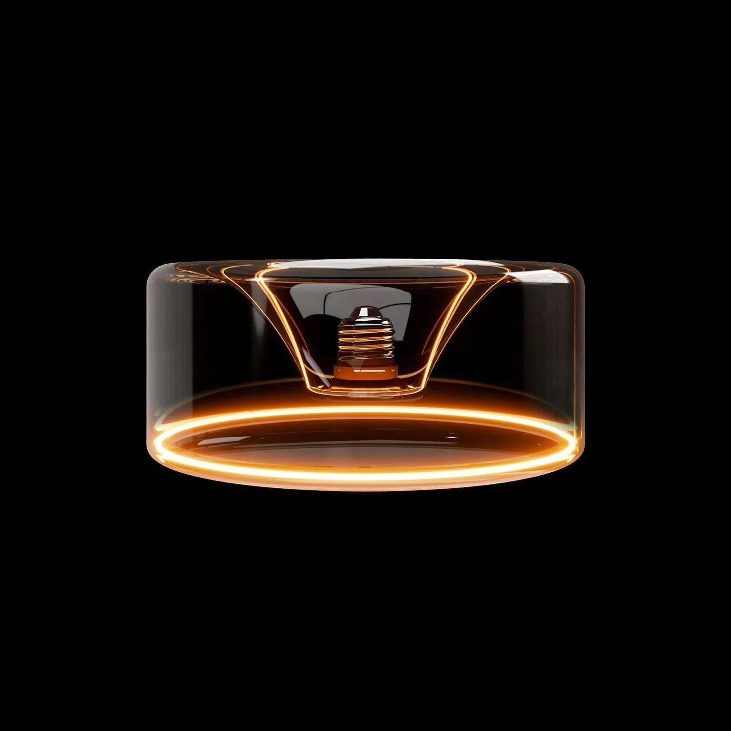 LED Glühbirne Ghost Line Recessed Donut 195x83, smoky 6W 380Lm E27 1900K dimmbar - G12