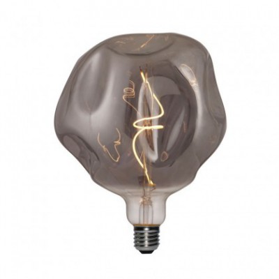 Rauchige bumped LED-Glühbirne Globe G180 Spiralfaden 5W 110Lm E27 1800K Dimmbar