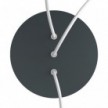Rundes 3 Inline-Löcher und 4 Seitenlöchern Lampenbaldachin, Rose-One-Abdeckung, 200 mm Durchmesser