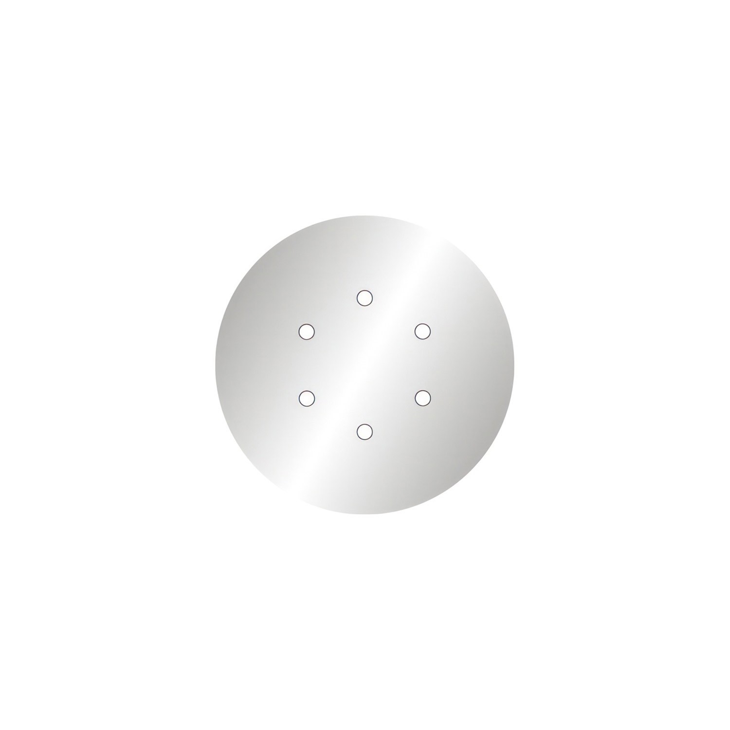 Rundes 6-Loch und 4 Seitenlöchern Lampenbaldachin, Rose-One-Abdeckung, 200 mm Durchmesser