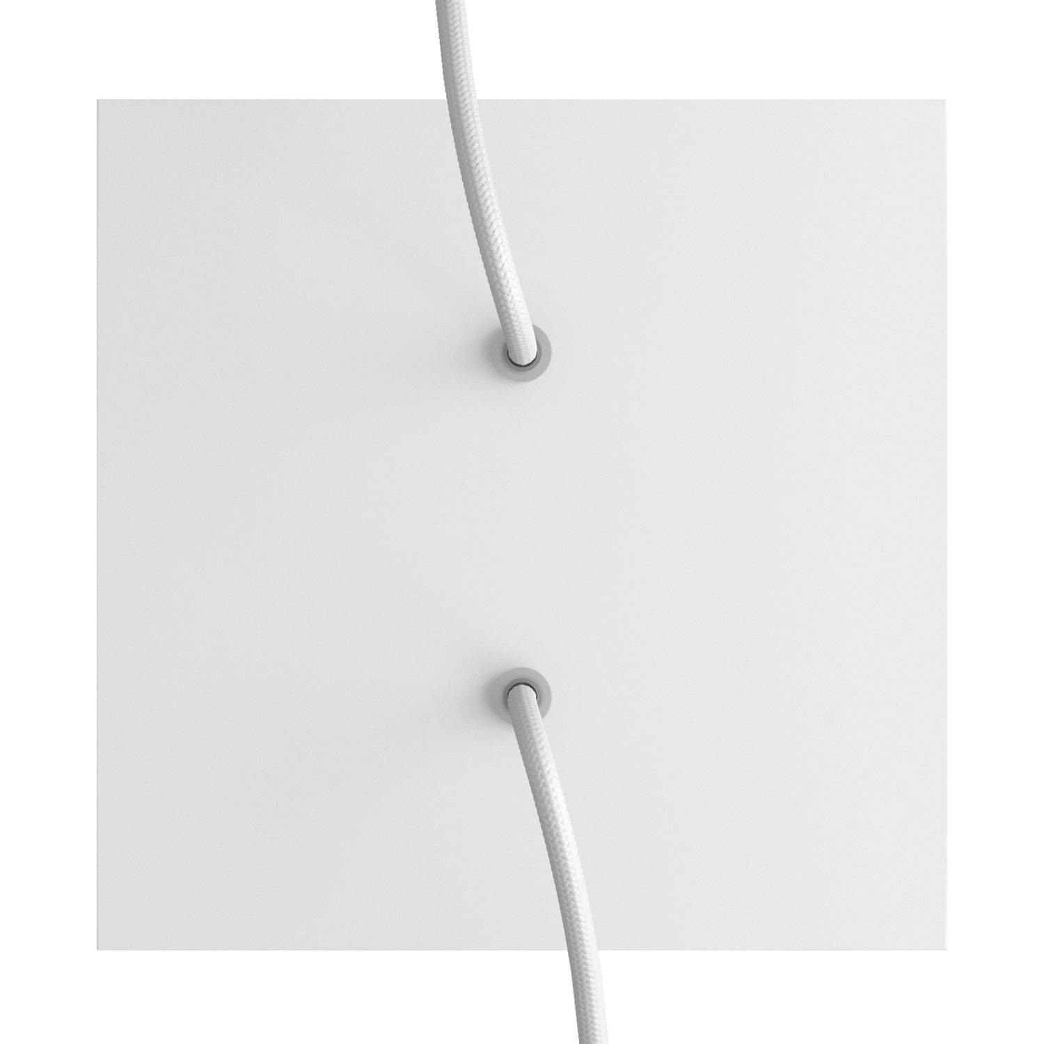 Quadratisches 2-Loch und 4 Seitenlöchern Lampenbaldachin, Rose-One-Abdeckung, 200 mm