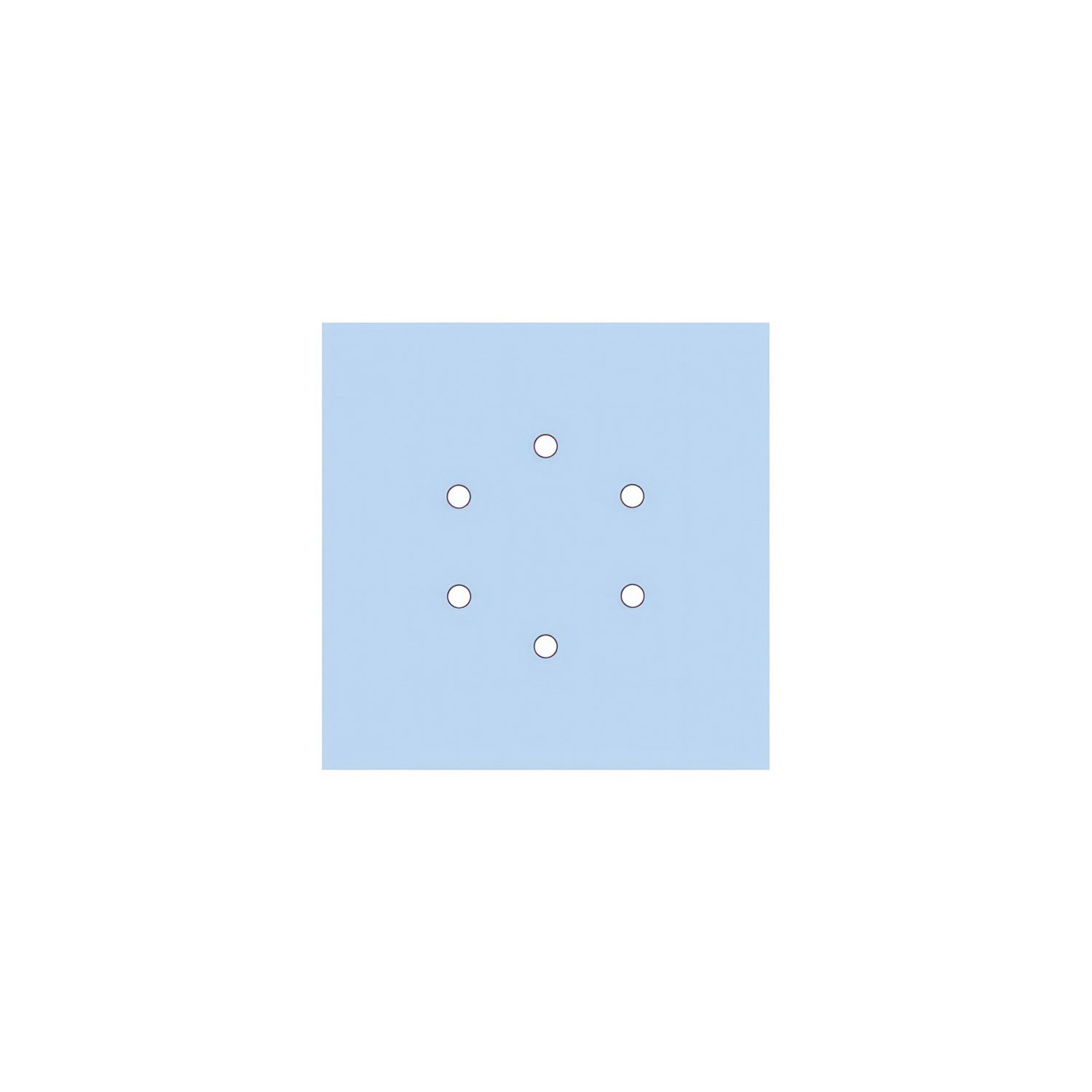 Quadratisches 6-Loch und 4 Seitenlöchern Lampenbaldachin, Rose-One-Abdeckung, 200 mm