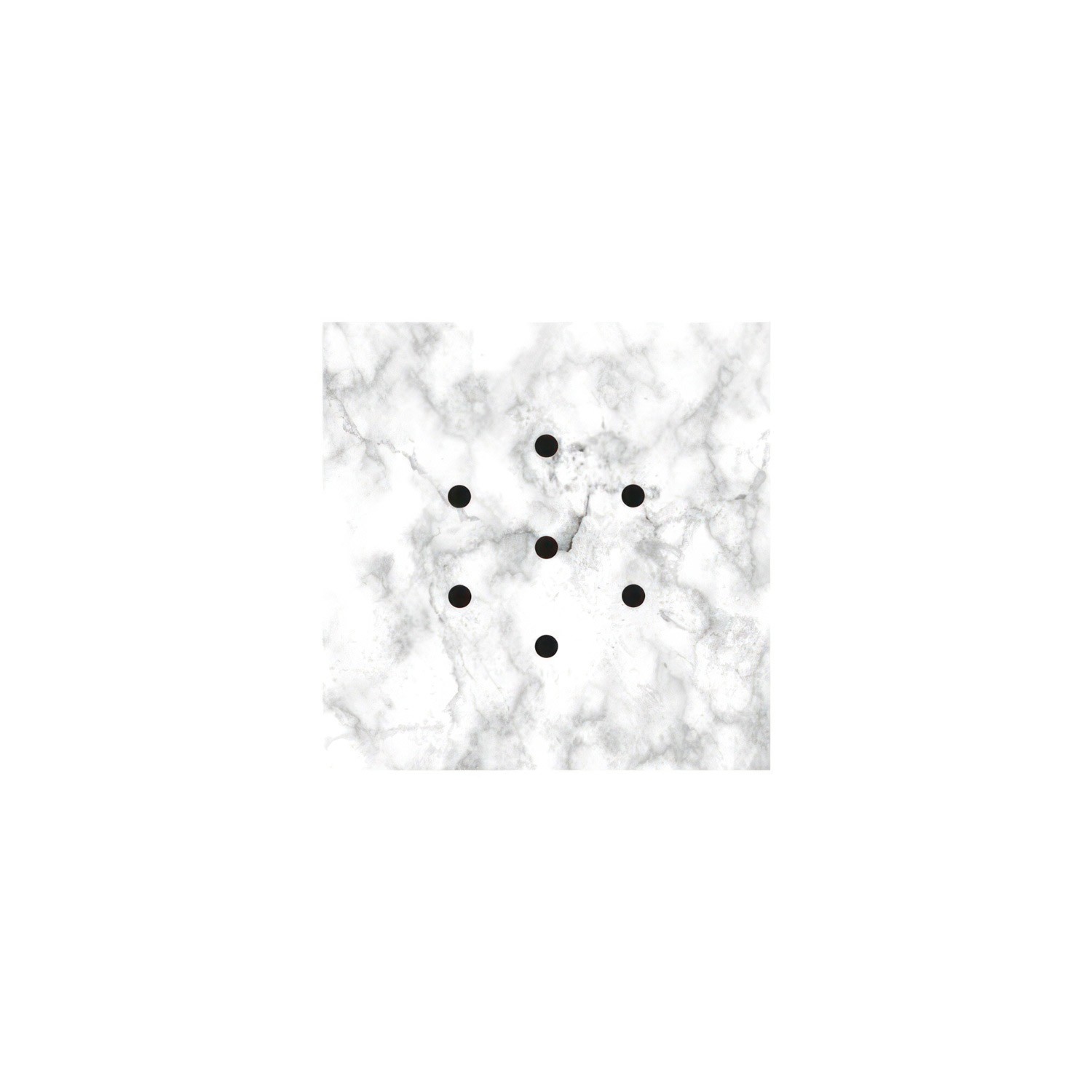 Quadratisches 7-Loch und 4 Seitenlöchern Lampenbaldachin, Rose-One-Abdeckung, 200 mm