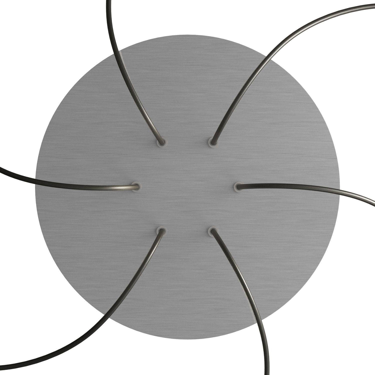 Rundes XXL 6-Loch und 4 Seitenlöchern Lampenbaldachin, Rose-One-Abdeckung, 400 mm Durchmesser