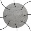 Rundes XXL 8-Loch und 4 Seitenlöchern Lampenbaldachin, Rose-One-Abdeckung, 400 mm Durchmesser