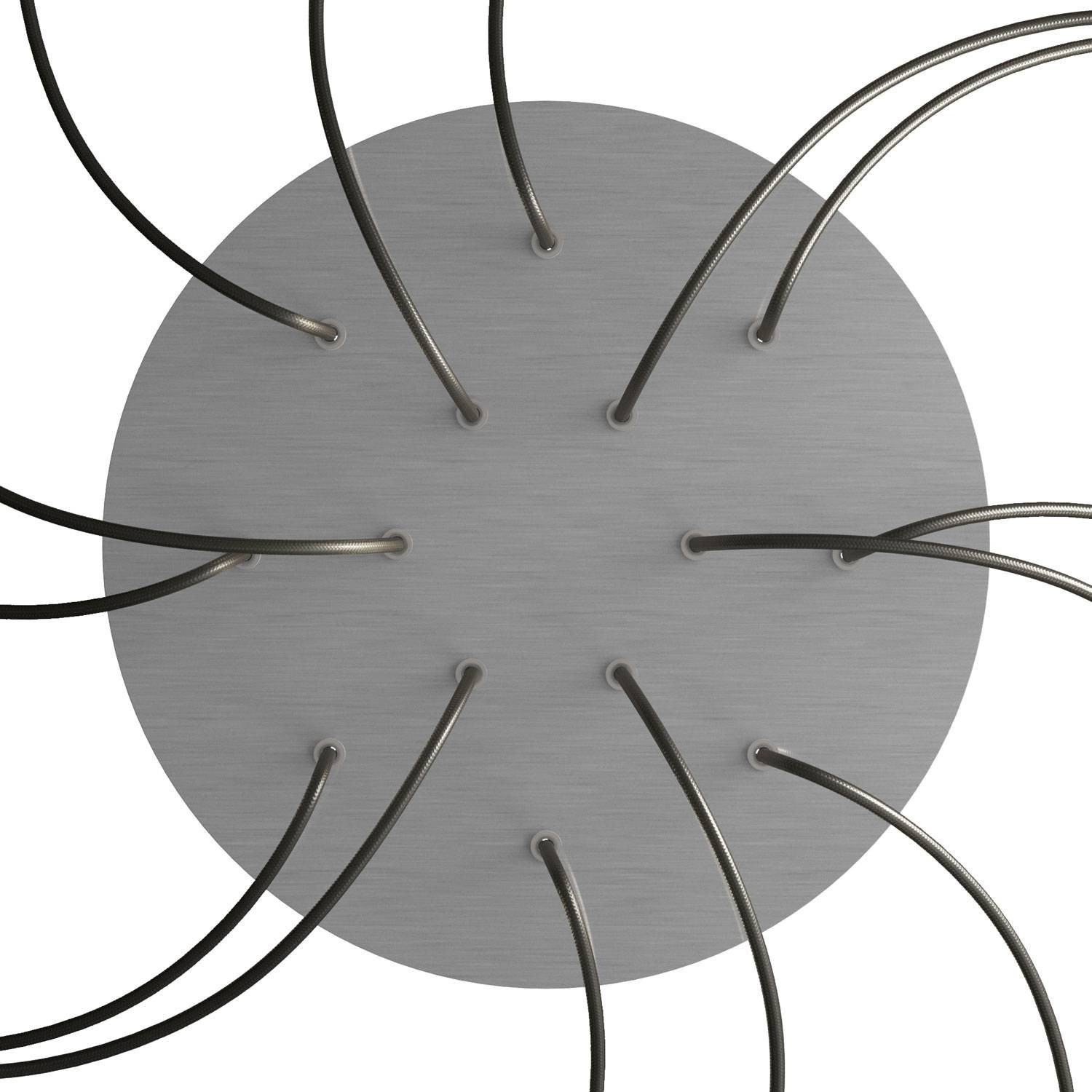 Rundes XXL 14-Loch und 4 Seitenlöchern Lampenbaldachin, Rose-One-Abdeckung, 400 mm Durchmesser