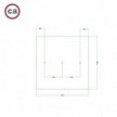 Quadratisches XXL 3 Inline-Löcher und 4 Seitenlöchern Lampenbaldachin, Rose-One-Abdeckung, 400 mm