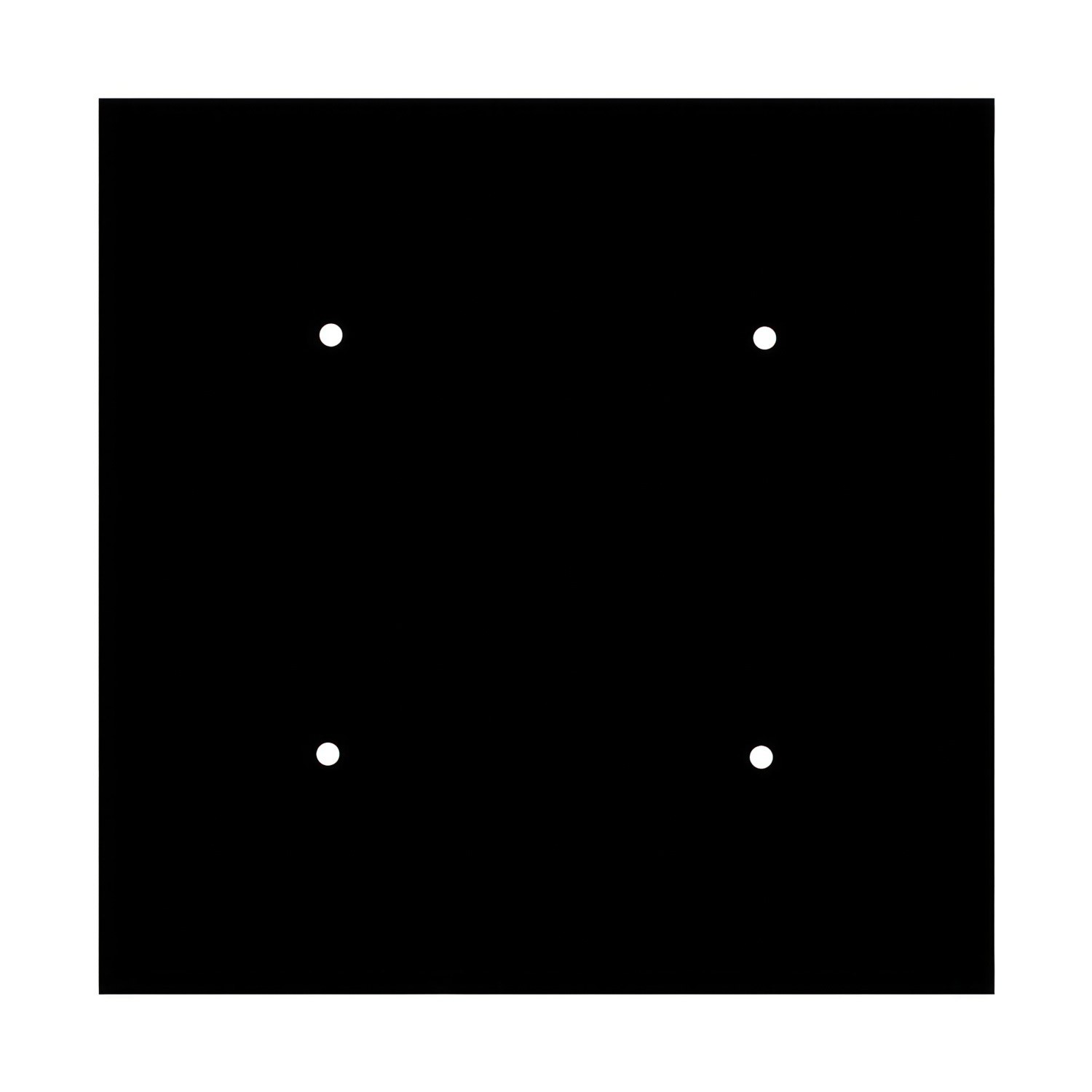 Quadratisches XXL 4-Loch und 4 Seitenlöchern Lampenbaldachin, Rose-One-Abdeckung, 400 mm