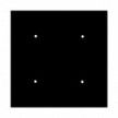 Quadratisches XXL 4-Loch und 4 Seitenlöchern Lampenbaldachin, Rose-One-Abdeckung, 400 mm