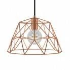 Pendelleuchte inklusive Glühbirne, Textilkabel, Dome Lampenschirm und Metall-Zubehör - Made in Italy