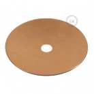 Pendelleuchte inklusive Glühbirne, Textilkabel, tellerförmiger Keramik-Lampenschirm und Metall-Zubehör - Made in Italy