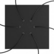 Quadratisches XXL 6-Loch und 4 Seitenlöchern Lampenbaldachin, Rose-One-Abdeckung, 400 mm