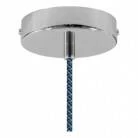 Pendelleuchte inklusive Glühbirne, Textilkabel, flaschenförmigem Lampenschirm aus Keramik und Metall-Zubehör - Made in Italy