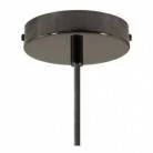 Pendelleuchte inklusive Glühbirne, Textilkabel, tassenförmigem Lampenschirm aus Keramik und Metall-Zubehör - Made in Italy