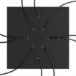 Quadratisches XXL 10-Loch und 4 Seitenlöchern Lampenbaldachin, Rose-One-Abdeckung, 400 mm