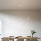 Spider - Pendelleuchte mit Mehrfachaufhängung mit 3 Ausgängen Made in Italy, komplett mit Textilkabel und Drop Lampenschirm