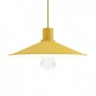 Pendlleuchte Made in Italy, komplett mit Textilkabel, Pastell Lampenschirm Swing und Komponenten in Metall Ausführung