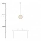 Pendelleuchte mit kugelförmigem Lampenschirm Sfera