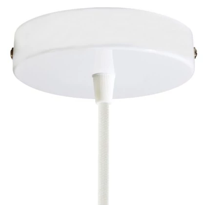 Zylindrischer Lampenbaldachin Kit aus Metall - Glänzend weiß
