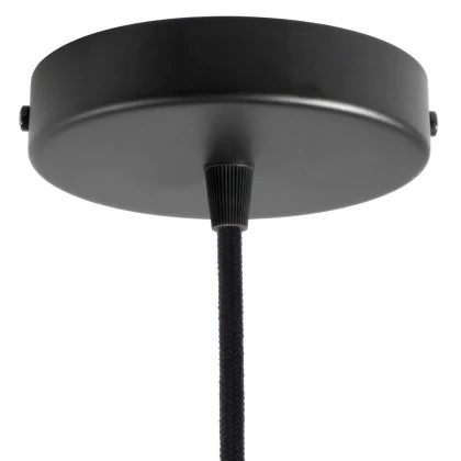 Zylindrischer Lampenbaldachin Kit aus Metall - Schwarz