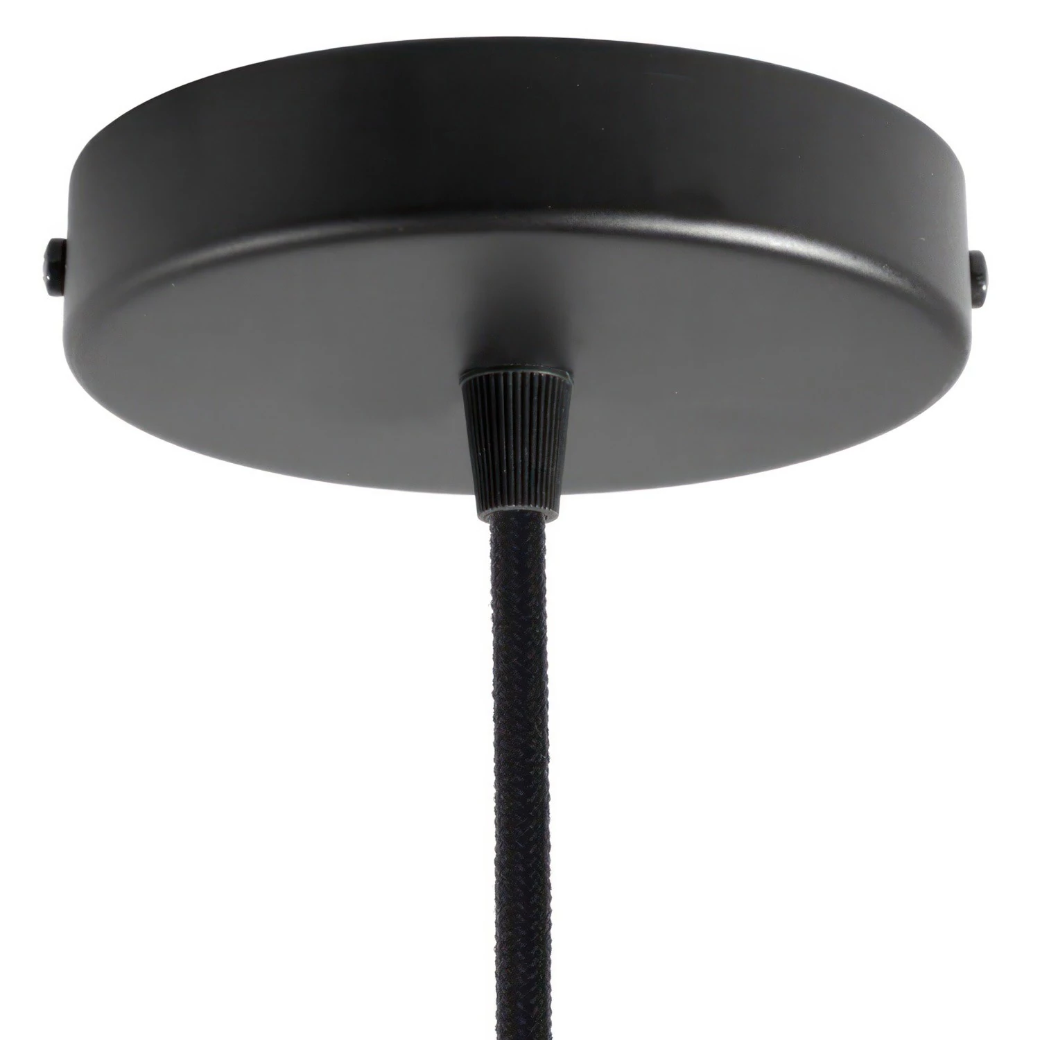 Zylindrischer Lampenbaldachin Kit aus Metall - Schwarz