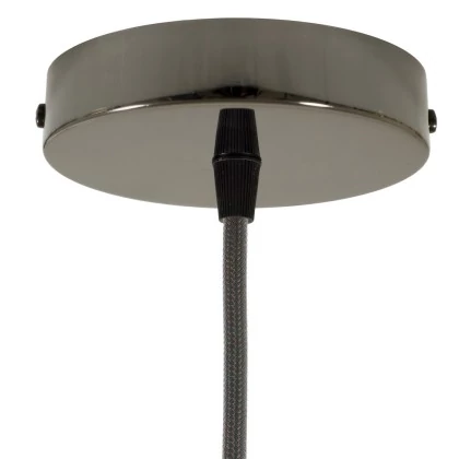 Zylindrischer Lampenbaldachin Kit aus Metall - Schwarz perle