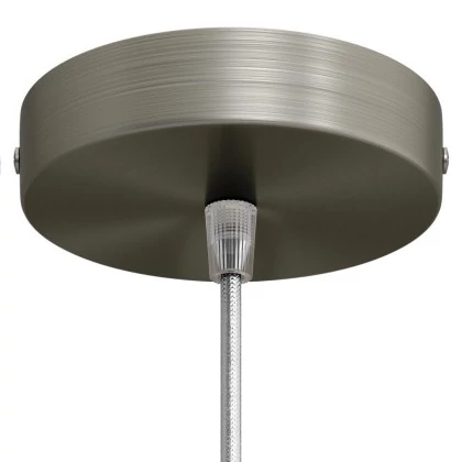 Zylindrischer Lampenbaldachin Kit aus Metall - Titan satiniert