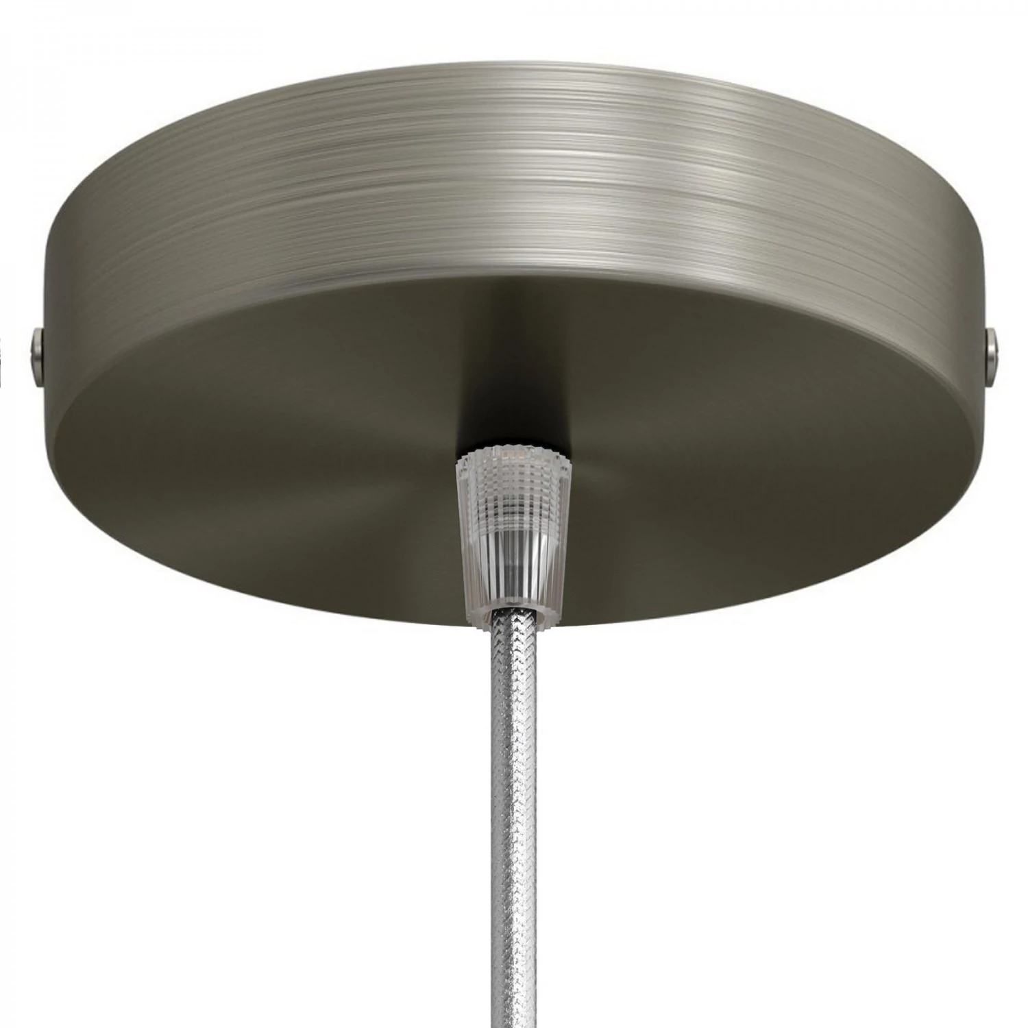 Zylindrischer Lampenbaldachin Kit aus Metall - Titan satiniert