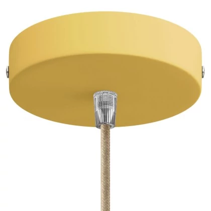 Zylindrischer Lampenbaldachin Kit aus Metall - Senf