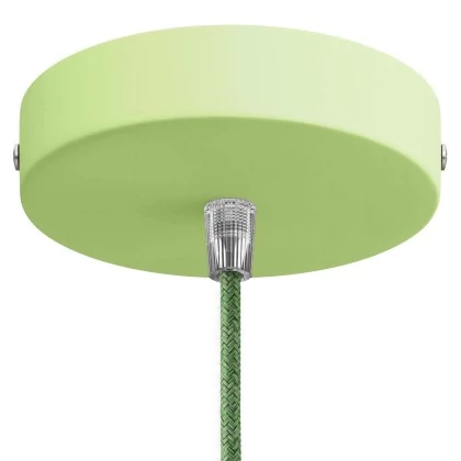 Zylindrischer Lampenbaldachin Kit aus Metall - Zartes Grün