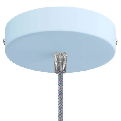 Zylindrischer Lampenbaldachin Kit aus Metall - Zartes blau