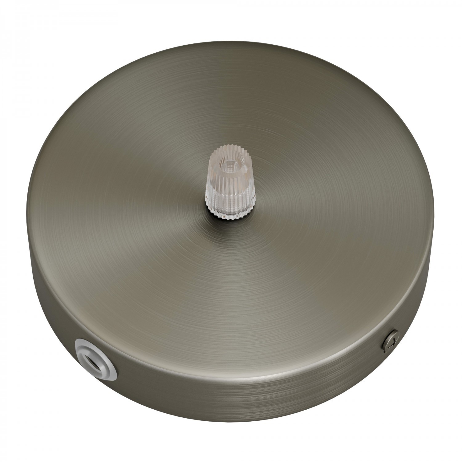 Zylindrischer Lampenbaldachin Kit aus Metall mit 1 Haupt- und 2 Seitenlöchern