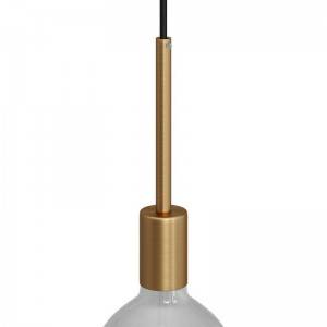 Zylindrisches E27-Lampenfassungs-Kit aus Metall mit 15 cm Kabelklemme