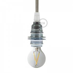 E14-Lampenfassungs-Kit aus Metall mit Doppelklemmring für Lampenschirme