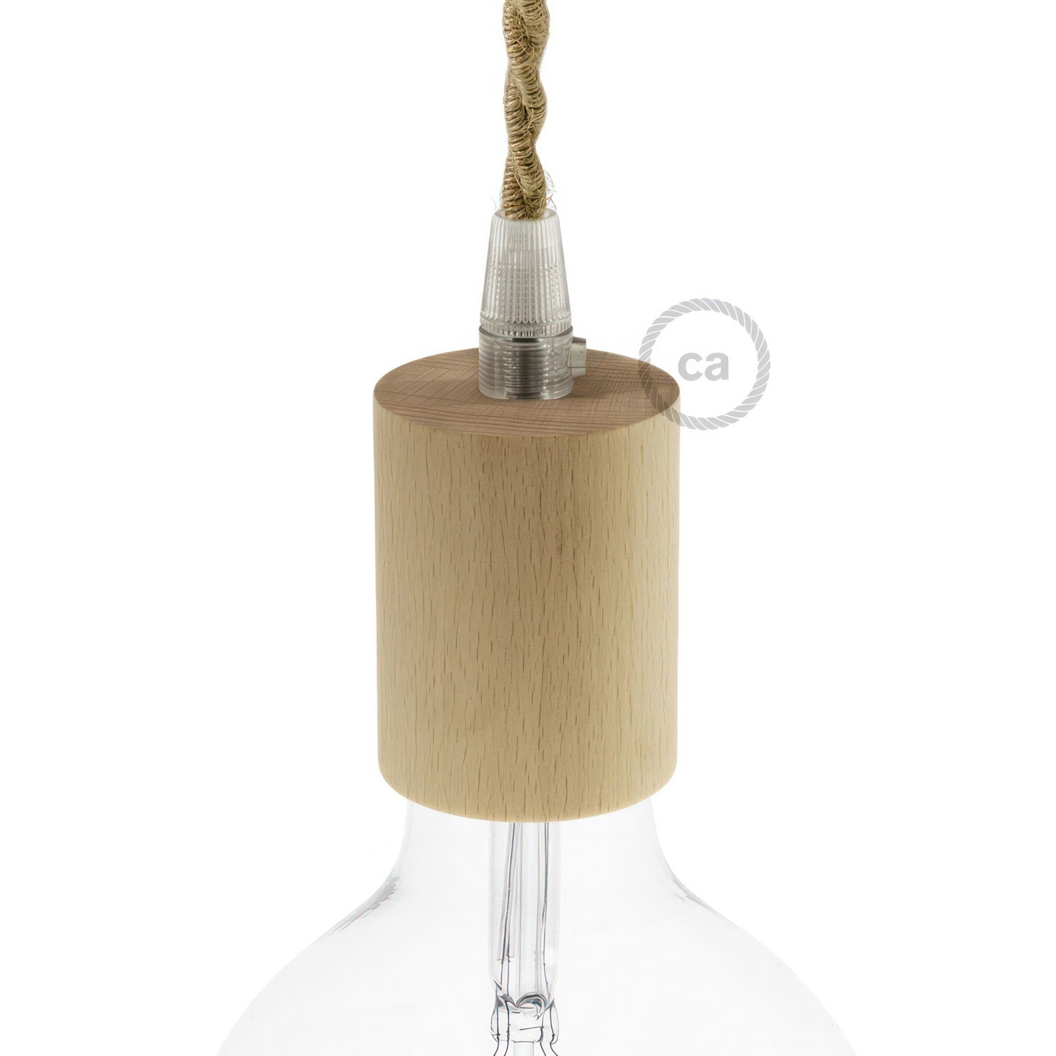 E27-Lampenfassungs-Kit aus Holz