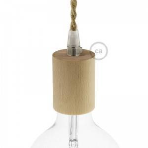 E27-Lampenfassungs-Kit aus Holz