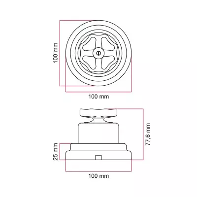 E14-Lampenfassungs-Kit aus Bakelit mit Doppelklemmring für Lampenschirme