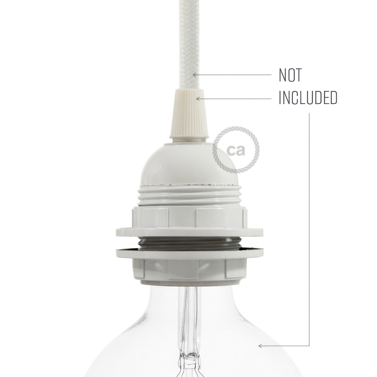 E27-Lampenfassungs-Kit aus Bakelit mit Doppelklemmring für Lampenschirme