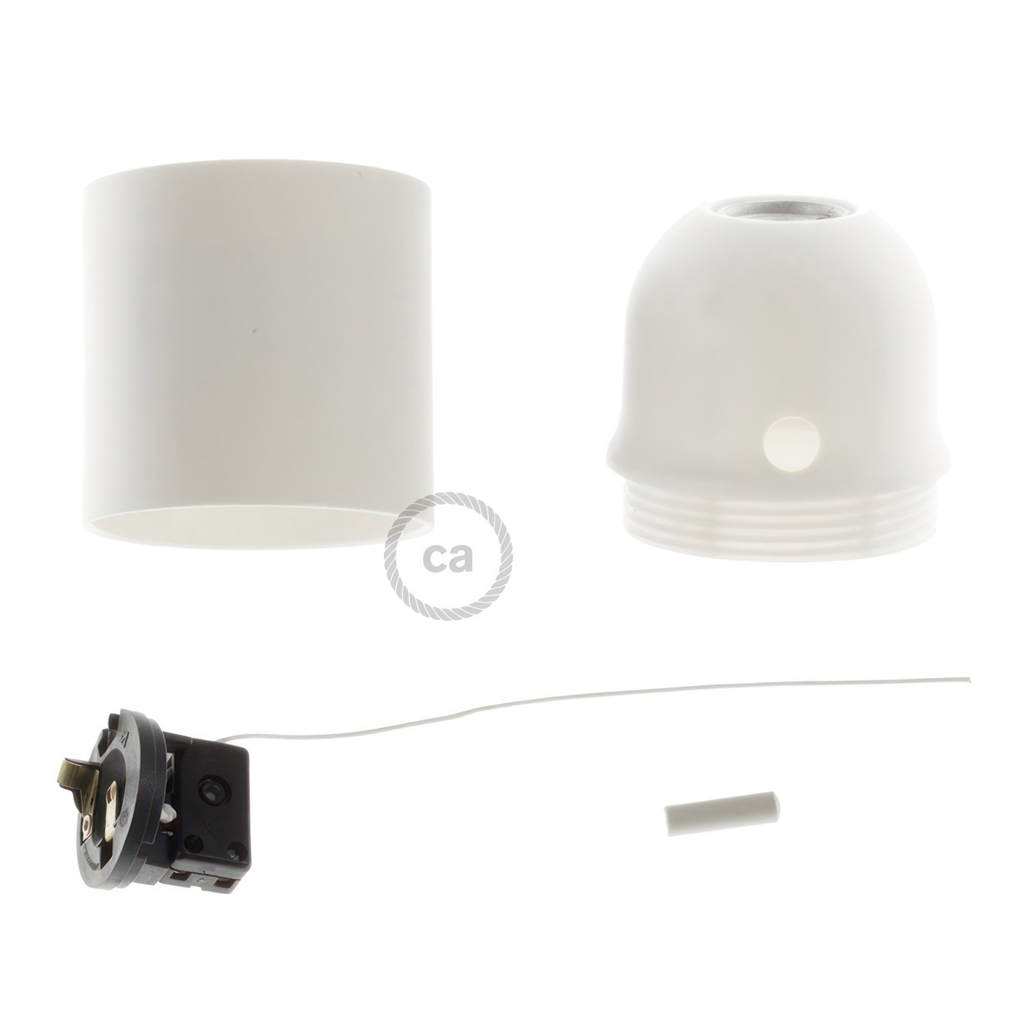 Thermoplastisches E27-Lampenfassungs-Kit mit Zugschalter