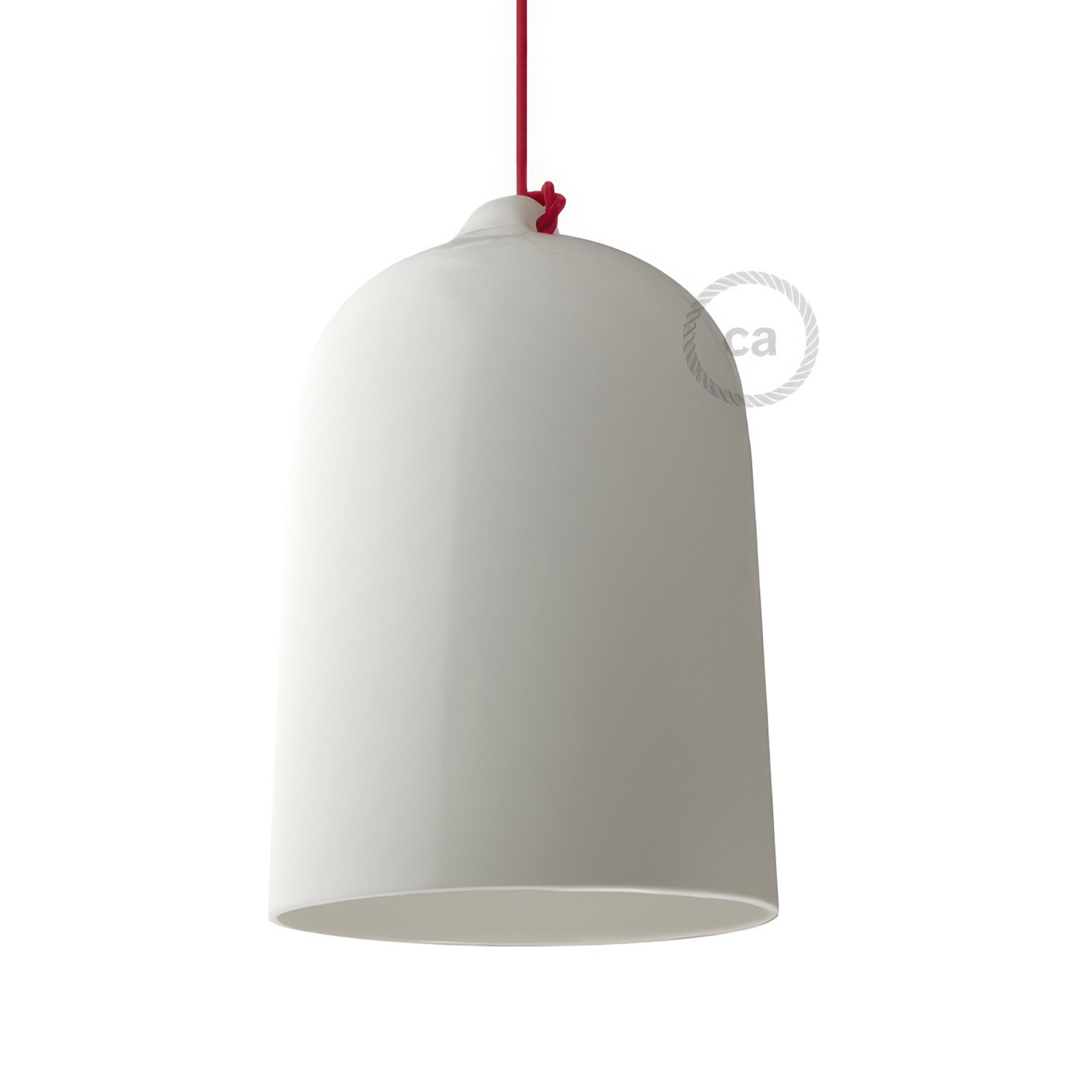 Glockenförmiger Lampenschirm XL aus Keramik zum Aufhängen - Made in Italy