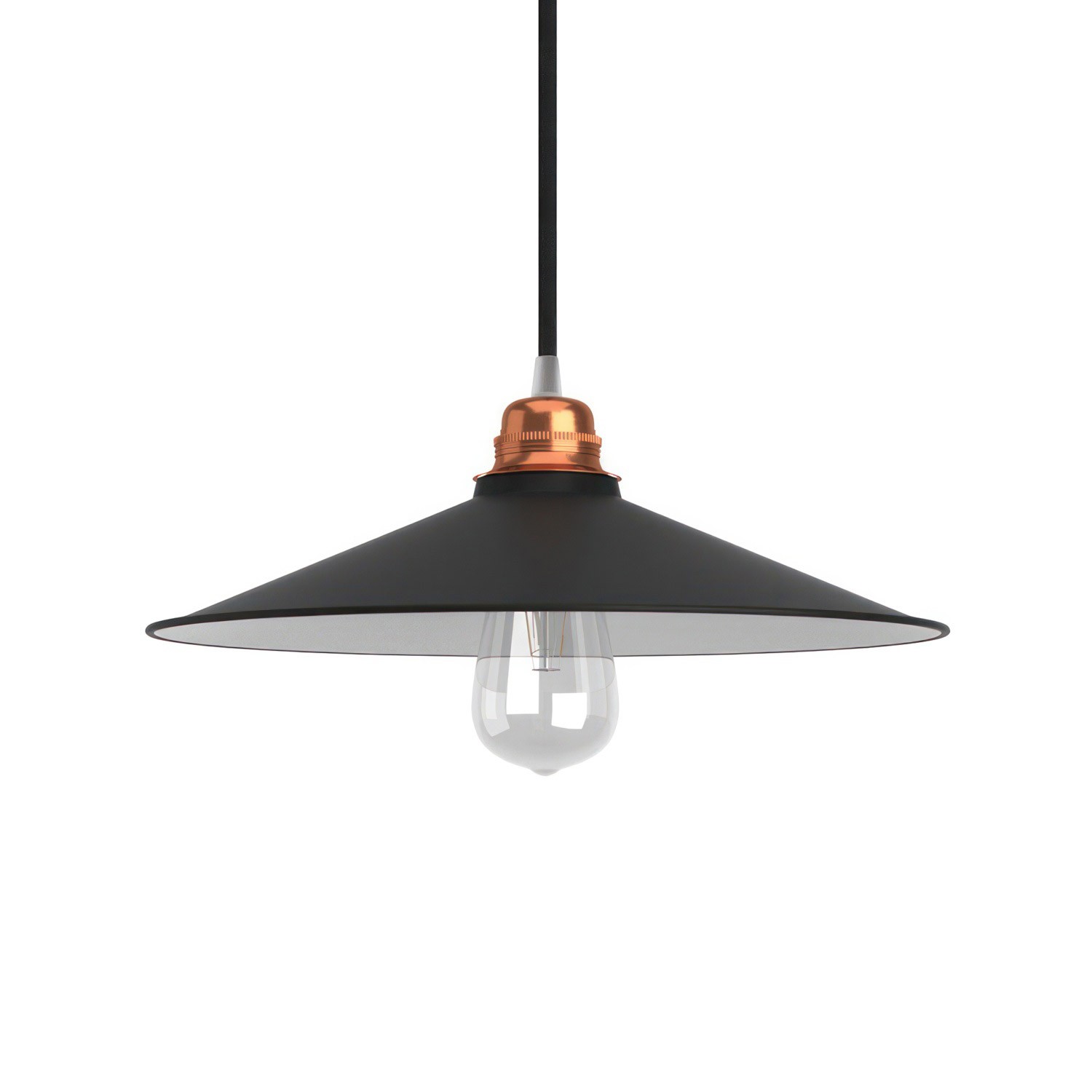 Lampenschirm Swing aus lackiertem Metall mit E27 Anschluss