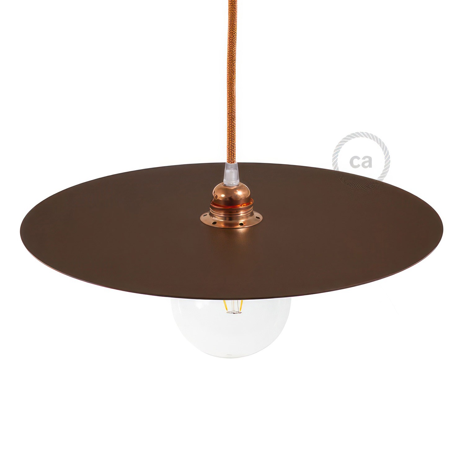 Lampenschirm Ellepi Oversize mit Eisenbeschichtung, 40 cm Durchmesser zum Aufhängen - Made in Italy