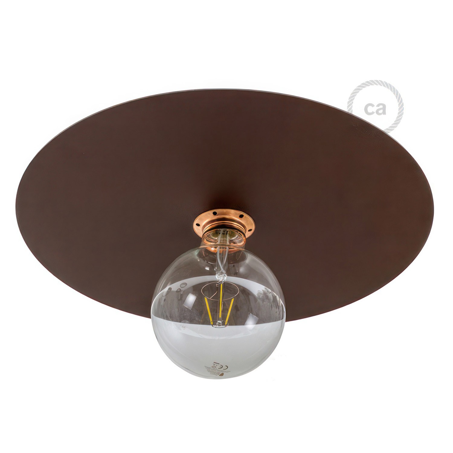 Lampenschirm Ellepi Oversize mit Eisenbeschichtung, 40 cm Durchmesser zum Aufhängen - Made in Italy